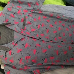 UNIONBAY Pink and Gray Flamingo Pajama Tops